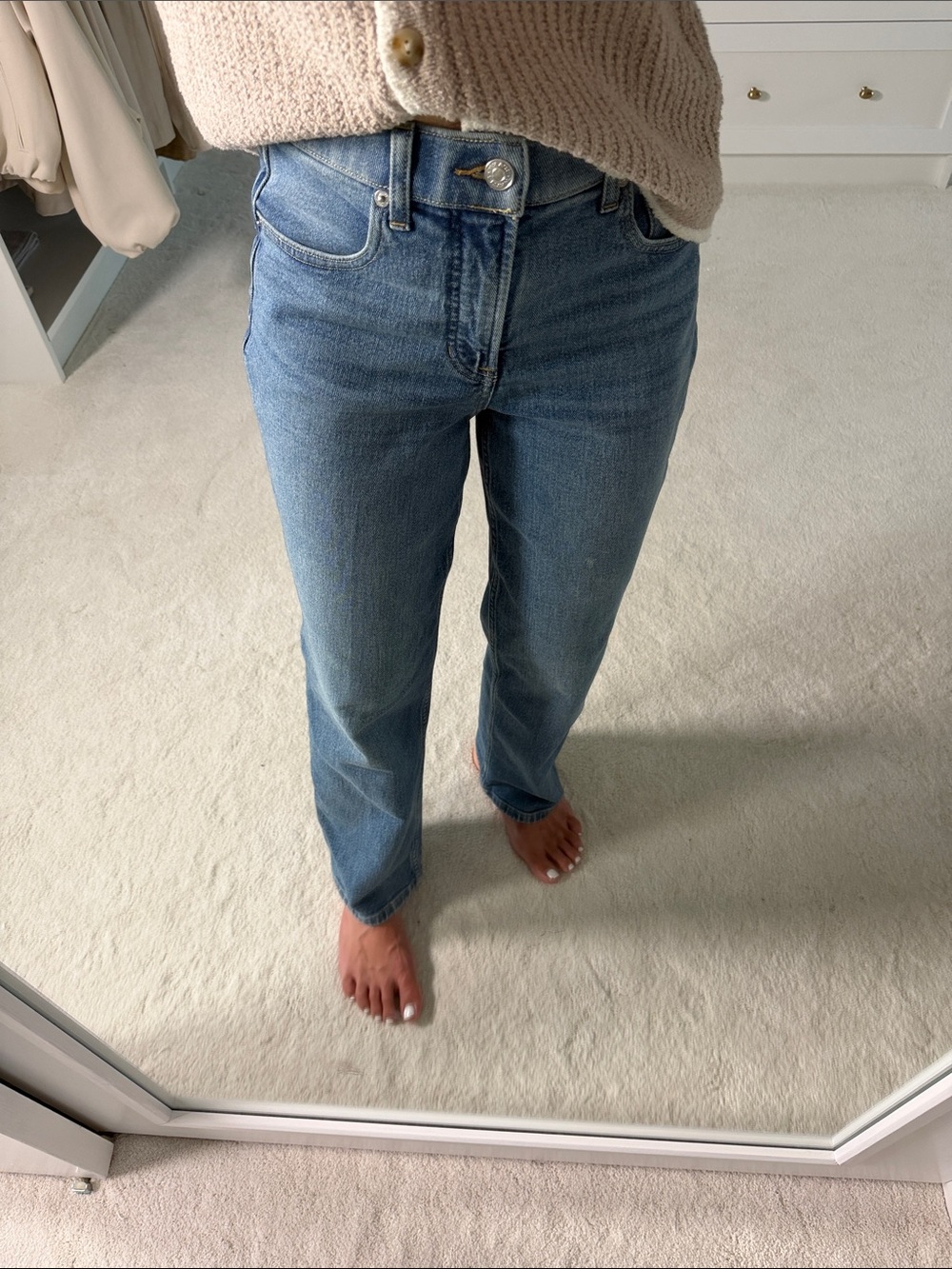 Spanx Women’s Straight-Leg Blue Jeans